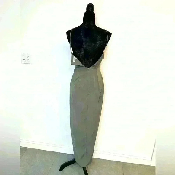 Shona joy cocktail dress in olive, size 2 - Picture 5 of 5